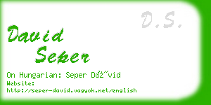 david seper business card